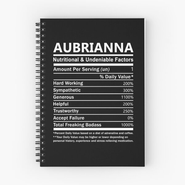 Item preview, Aubrianna Name T Shirt - Aubrianna Nutritional And Undeniable Factors Gift Item Tee designed and sold by celiagomez456.