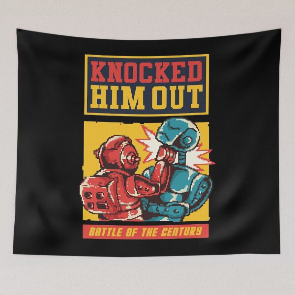 Item preview, Fighting Robots, Knocked Him Out Battle of the Century. 90's Gam designed and sold by JasonCacanisus.