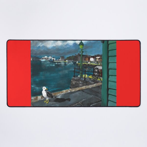 Item preview, Bergen Harbour aka Vågen with seagull designed and sold by Rina Arling.