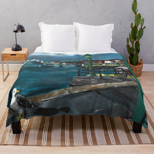 Item preview, Bergen Harbour aka Vågen with seagull designed and sold by Rina Arling.