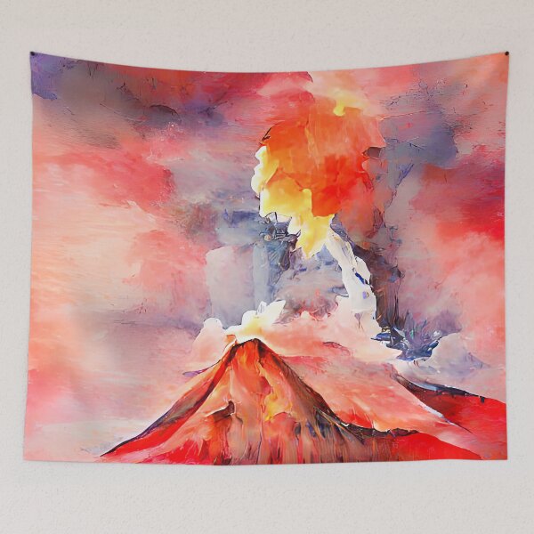 Item preview, Erupting Volcano Watercolour designed and sold by Arkneer.