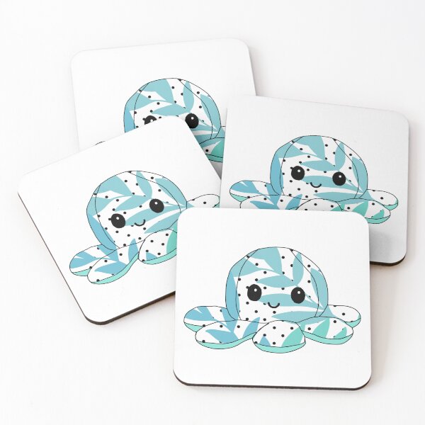 Item preview, happy little octopus (tropical leaf edition) designed and sold by ShipsinParadise.