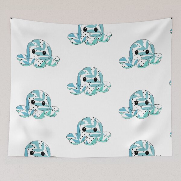 Item preview, happy little octopus (tropical leaf edition) designed and sold by ShipsinParadise.