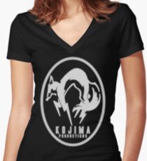 Foxhound- Large Women's Fitted V-Neck T-Shirt