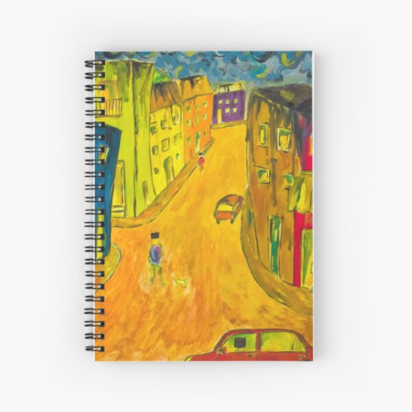 Colourful Street in the Fall Spiral Notebook