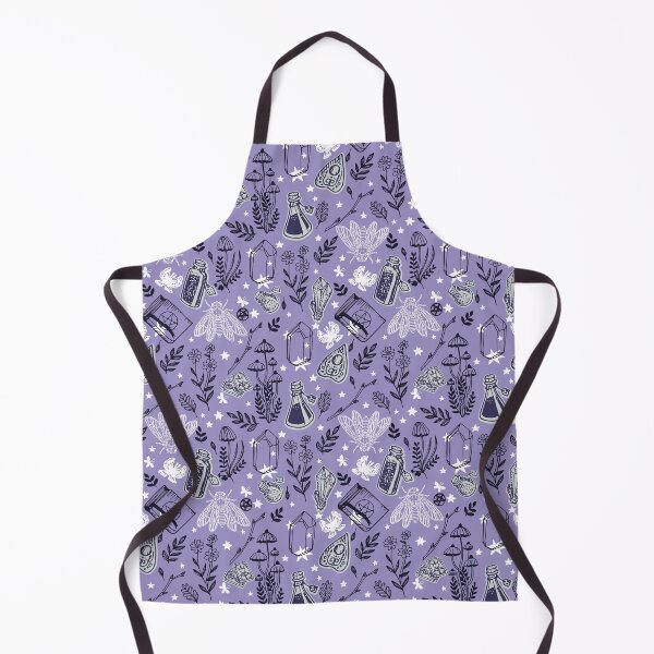 Item preview, Purple and black witchy magic and crystals goth pattern designed and sold by RedFinchDesigns.