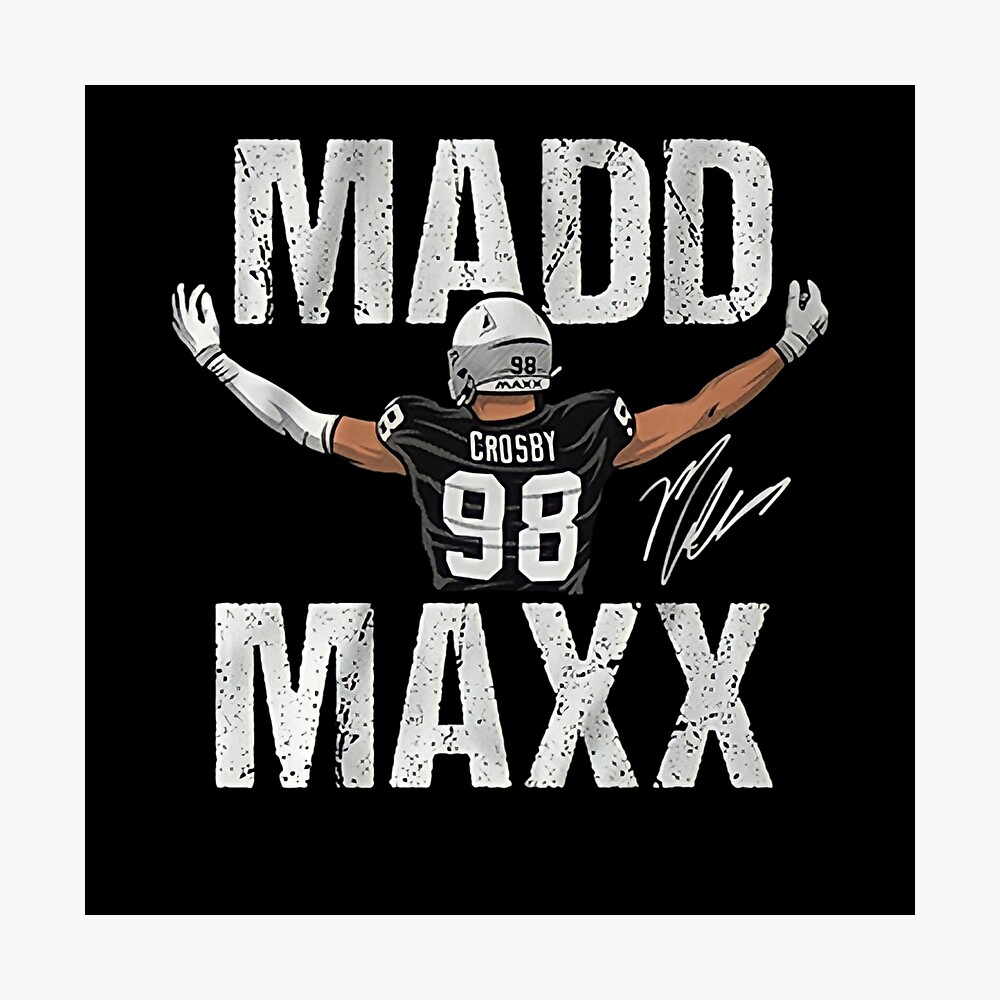 Maxx Crosby Football Paper Poster Raiders - Maxx Crosby - Sticker