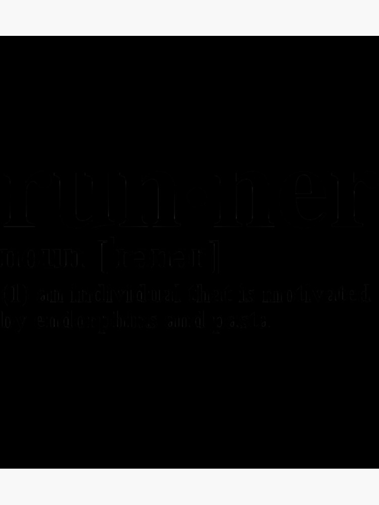 "Runner Definition B And W Sticker" Poster for Sale by damiascot7