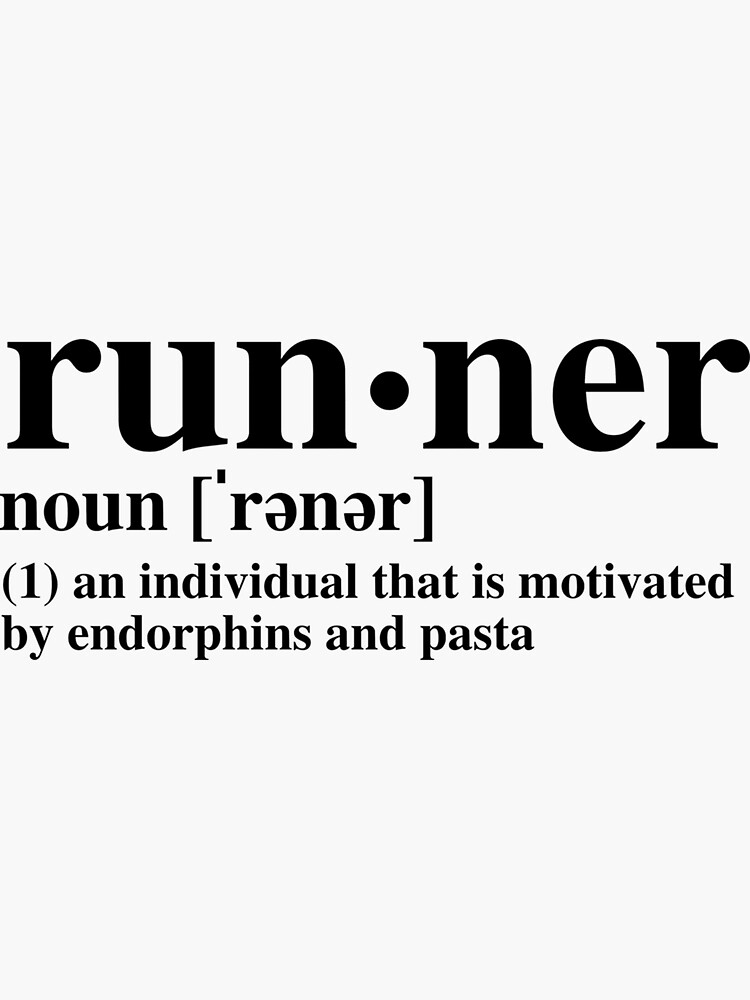 "Runner Definition B And W Sticker" Sticker for Sale by damiascot7
