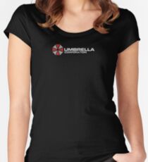 Umbrella Corporation, Schwarz, Resident Evil Tailliertes Rundhals-Shirt
