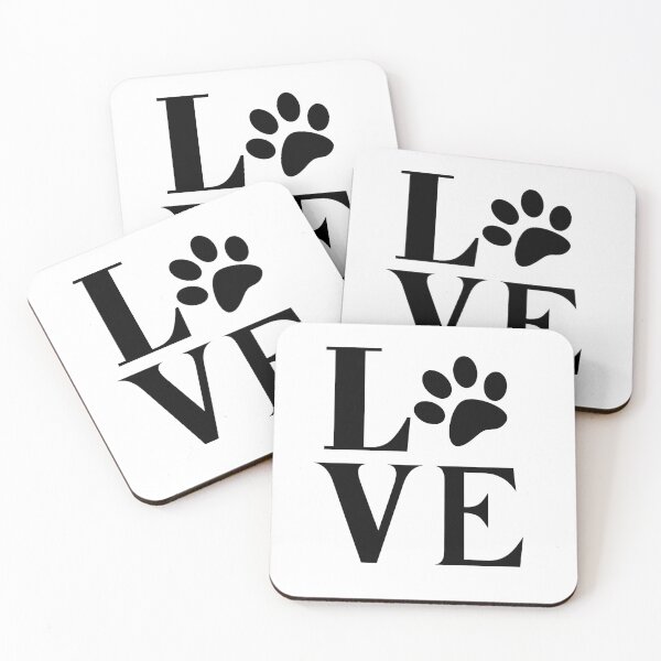 Item preview, LOVE dog paw print designed and sold by MerWishes.