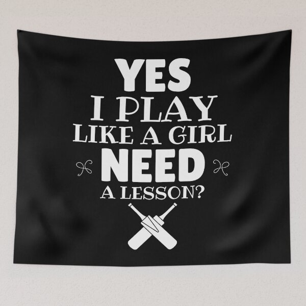Item preview, Cricket: Yes, I play like a girl. Need a lesson? designed and sold by TheGreenGoat.