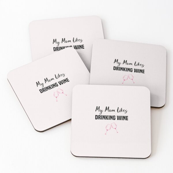 Item preview, funny my mom likes drinking wine designed and sold by Crystakim.