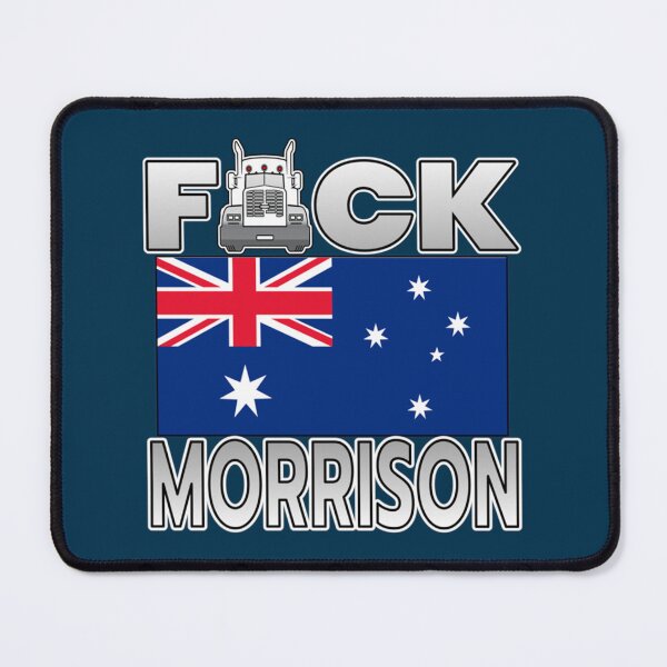 Item preview, FREEDOM CONVOY AUSTRALIA - FREEDOM RALLY AUSTRALIA FLAG HEARTS DESIGN WHITE LETTERS F-CK MORRISON designed and sold by Jeanetteandsons.