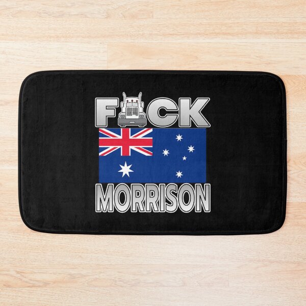 Item preview, FREEDOM CONVOY AUSTRALIA - FREEDOM RALLY AUSTRALIA FLAG HEARTS DESIGN WHITE LETTERS F-CK MORRISON designed and sold by Jeanetteandsons.