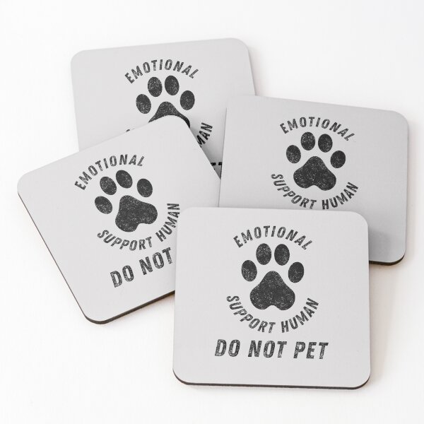 Aperçu de l'œuvre Soutien émotionnel Human Do Not Pet - Cadeau idéal pour les amoureux des chiens - Service Dog Love Humour créée et vendue par StarByAsem.