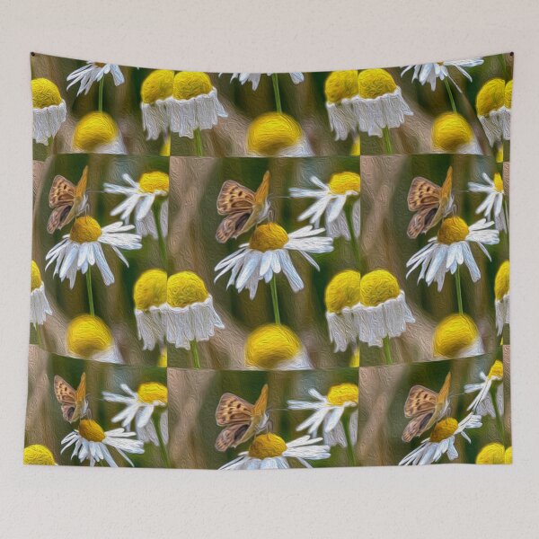Item preview, Chamomile and tiger butterfly designed and sold by Patternflower.