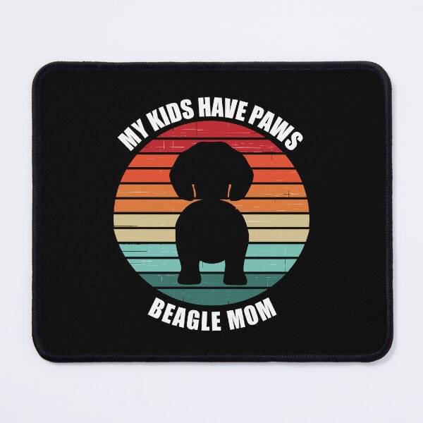 Item preview, Retro Sunset My Kids Have Paws Beagle Mom designed and sold by PeachesMommy.
