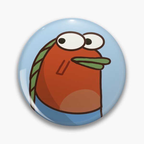 Item preview, Funny Orange SpongeBob character fish side-eye! designed and sold by sqshmallowsart.