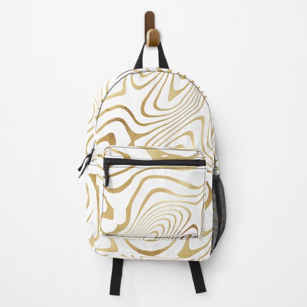Item preview, Modern White Gold liquid swirl Abstract Design designed and sold by InovArtS.