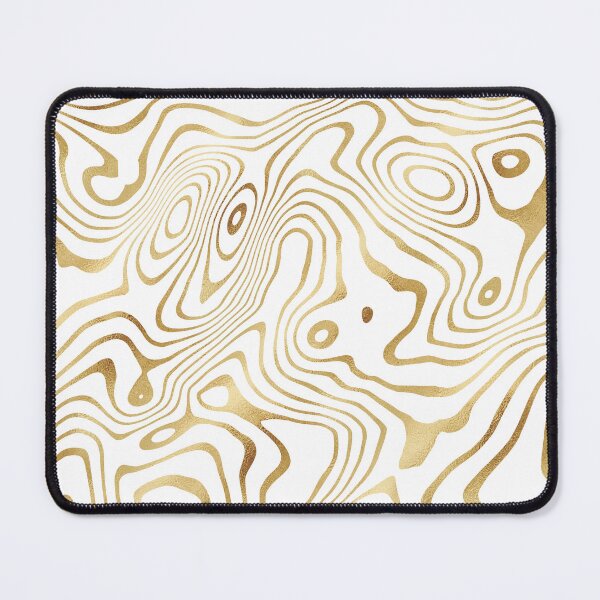 Item preview, Modern White Gold liquid swirl Abstract Design designed and sold by InovArtS.