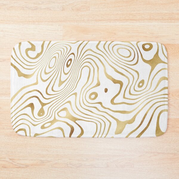 Item preview, Modern White Gold liquid swirl Abstract Design designed and sold by InovArtS.