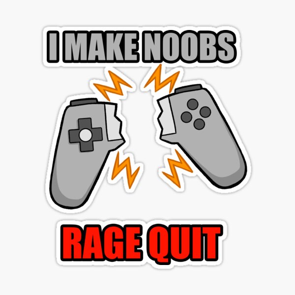 Rage Quit Sticker - heartsandcotrollers – Swag Junkies