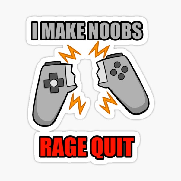  Funny Gamer Rage Quit Stick Figure Gaming Sarcastic