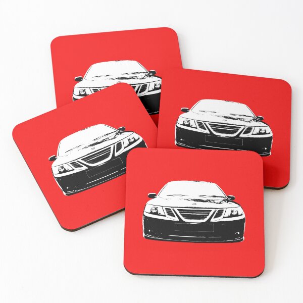 Item preview, Saab 9-3 2nd generation classic car black/white monoblock designed and sold by soitwouldseem.