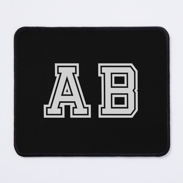 Item preview, A.B. Varsity Initials | Varsity Letters | Black And White | Personalised Gifts designed and sold by Avo And Sriracha.