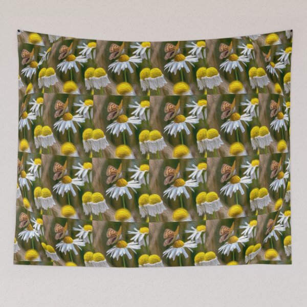 Item preview, Chamomile and tiger butterfly designed and sold by Patternflower.