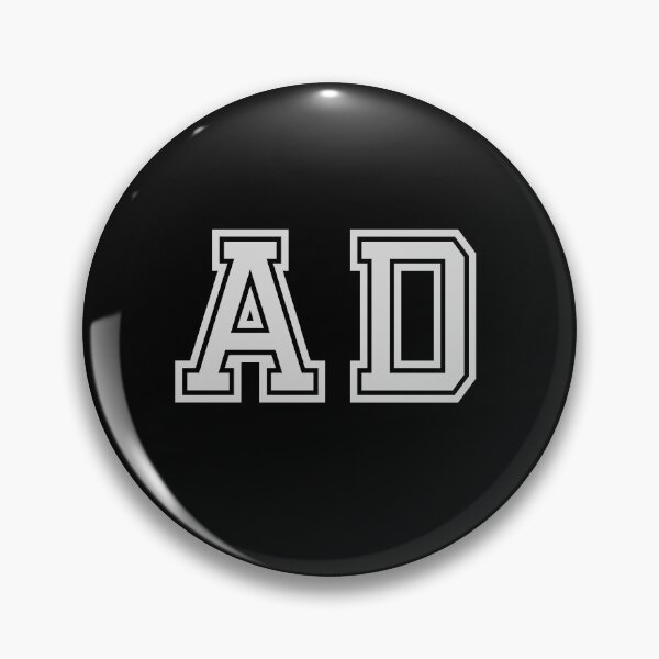 Item preview, A.D. Varsity Initials | Varsity Letters | Black And White | Personalised Gifts designed and sold by Avo And Sriracha.