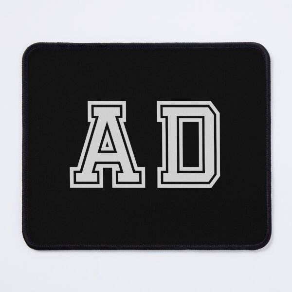 Item preview, A.D. Varsity Initials | Varsity Letters | Black And White | Personalised Gifts designed and sold by Avo And Sriracha.