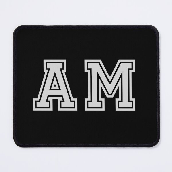 Item preview, A.M. Varsity Initials | Varsity Letters | Black And White | Personalised Gifts designed and sold by Avo And Sriracha.