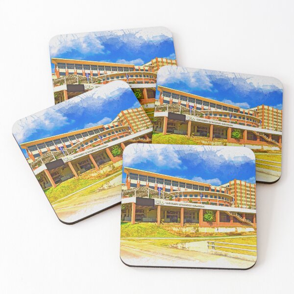 Item preview, The One Main Building of the University of Houston-Downtown - watercolor painting designed and sold by NickoPrints.