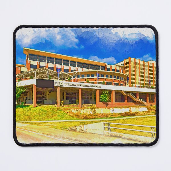 Item preview, The One Main Building of the University of Houston-Downtown - watercolor painting designed and sold by NickoPrints.