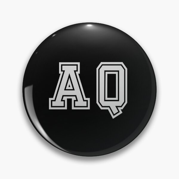 Item preview, A.Q. Varsity Initials | Varsity Letters | Black And White | Personalised Gifts designed and sold by Avo And Sriracha.
