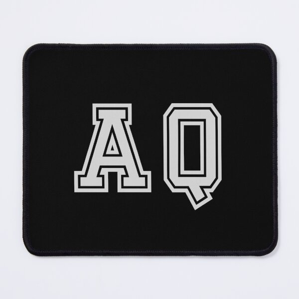 Item preview, A.Q. Varsity Initials | Varsity Letters | Black And White | Personalised Gifts designed and sold by Avo And Sriracha.