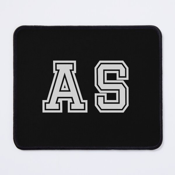 Item preview, A.S. Varsity Initials | Varsity Letters | Black And White | Personalised Gifts designed and sold by Avo And Sriracha.