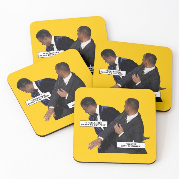 Item preview, MEME "Freelancer ready to get paid" (Will punches Chris - 2022) designed and sold by frikybomb.