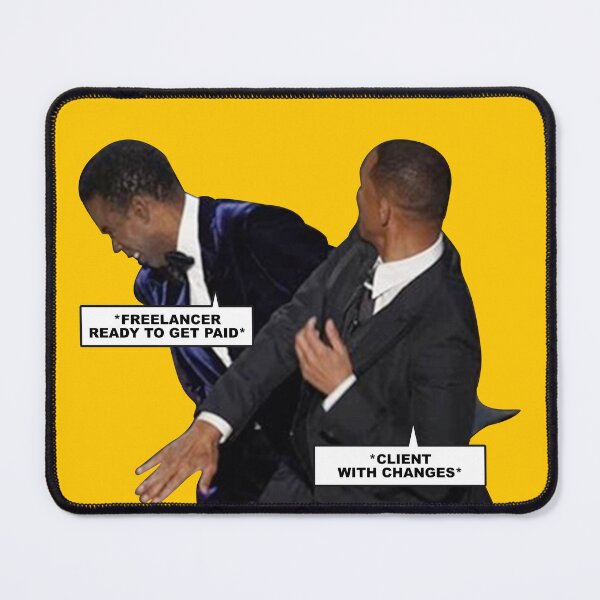 Item preview, MEME "Freelancer ready to get paid" (Will punches Chris - 2022) designed and sold by frikybomb.