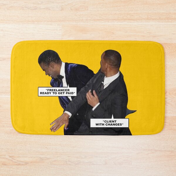 Item preview, MEME "Freelancer ready to get paid" (Will punches Chris - 2022) designed and sold by frikybomb.