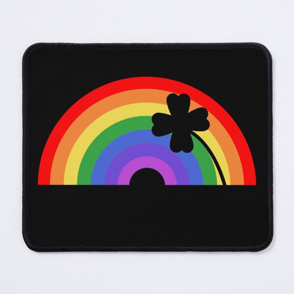 Item preview, Rainbow - Lucky 4 leaf clover outline designed and sold by avataraustin.
