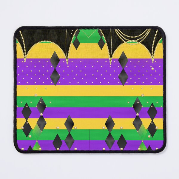 Item preview, Abstract Mardi Gras Striped Pearl Argyle Diamond Pattern in Mardi Gras Colors designed and sold by ArgyleImp.