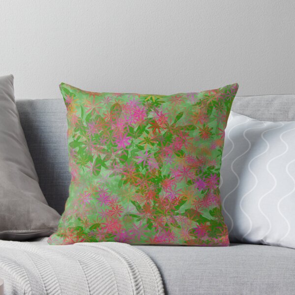 Item preview, Green and pink floral print designed and sold by Grey-Brunette.