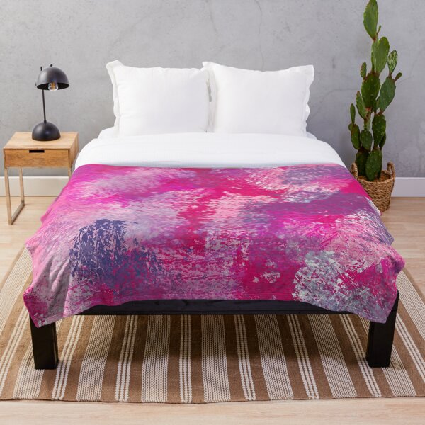 Item preview, Pink, white and blue paint effect print designed and sold by Grey-Brunette.