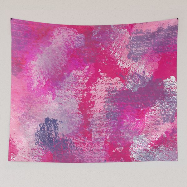Item preview, Pink, white and blue paint effect print designed and sold by Grey-Brunette.