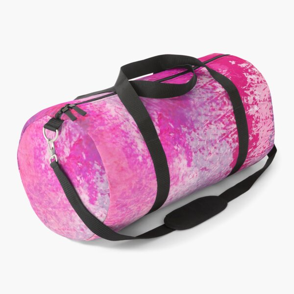 Pink, white and blue paint effect print Duffle Bag
