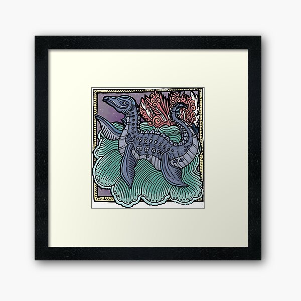 Bessie the Lake Erie Monster Framed Art Print