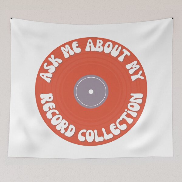 Artikelvorschau, Fragen Sie mich nach meiner Plattensammlung | Rot gefärbtes Vinyl entworfen und verkauft von bloody-L.